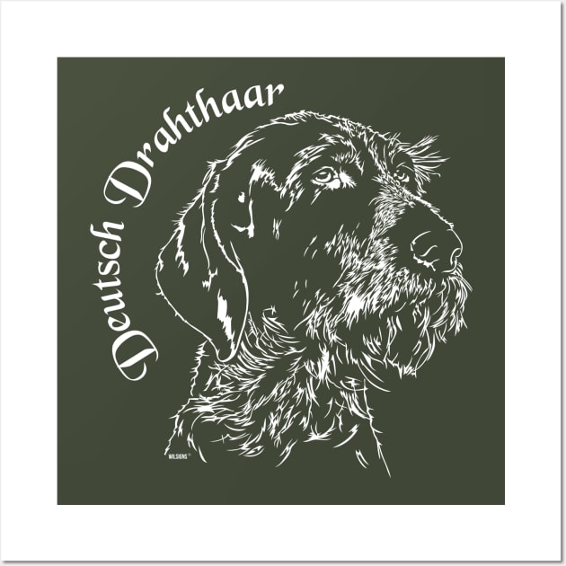 Deutsch Drahthaar Dog Portrait Wall Art by wilsigns